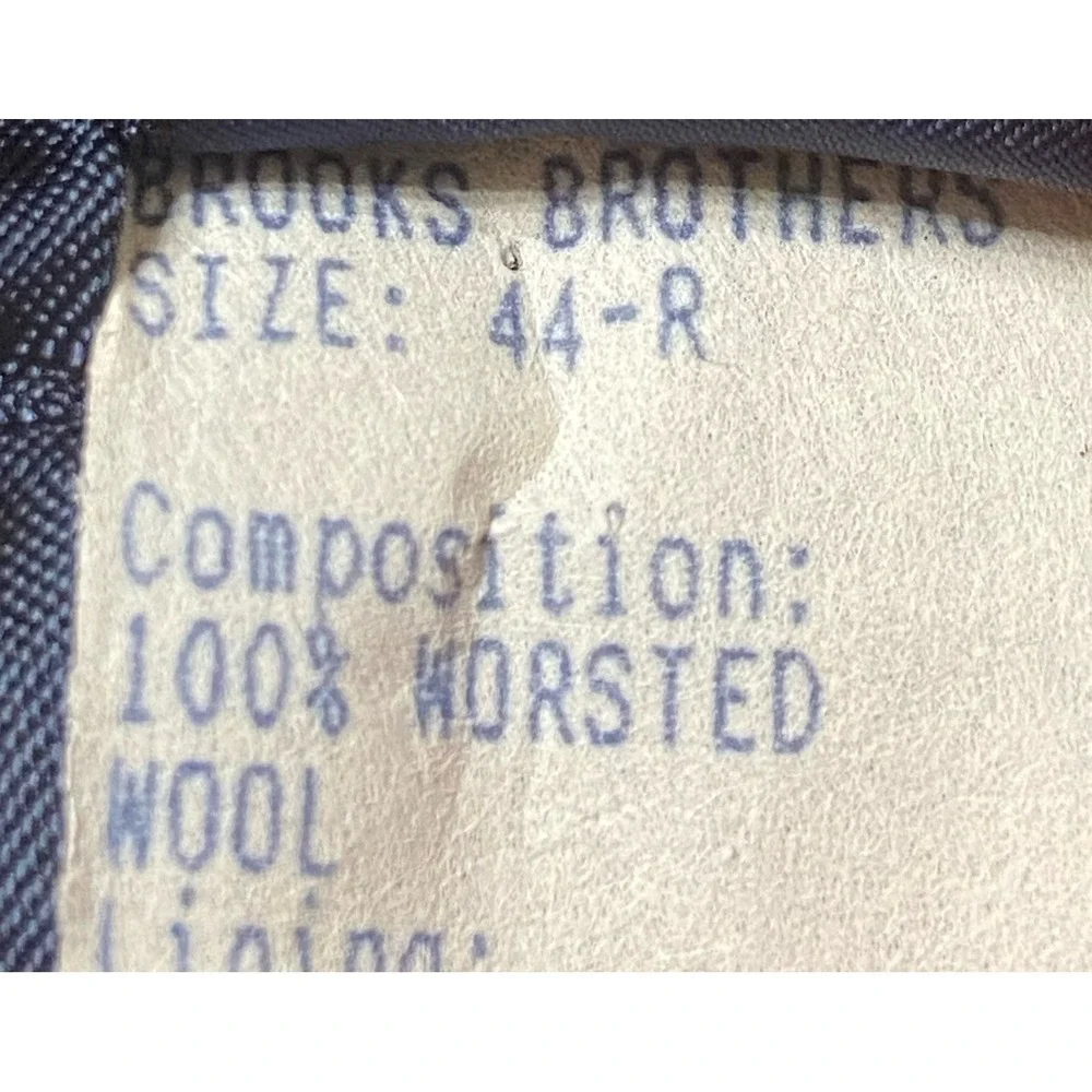 Brooks Brothers Stretch Blazer Men's 44R Wool Navy Preppy Classic Career READ